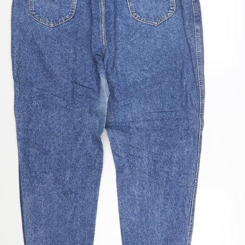 Lee Women Blue Vintage Stonewash Mom Jeans Size 22 High Rise Denim
