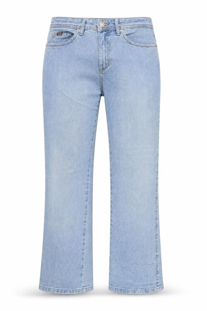 Front view of Lee Women’s Blue Straight Leg Jeans, size UK 10, Regular Denim