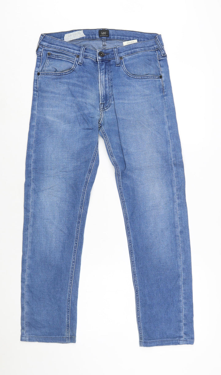 Lee Women Blue Daren Zip Fly Straight Leg Jeans Size 12 Regular