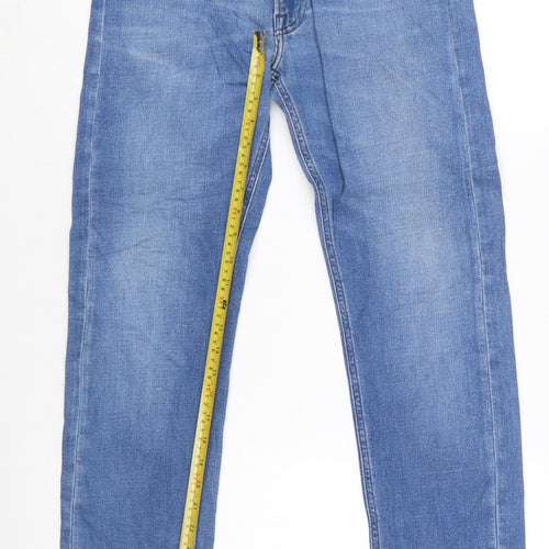 Lee Women Blue Daren Zip Fly Straight Leg Jeans Size 12 Regular