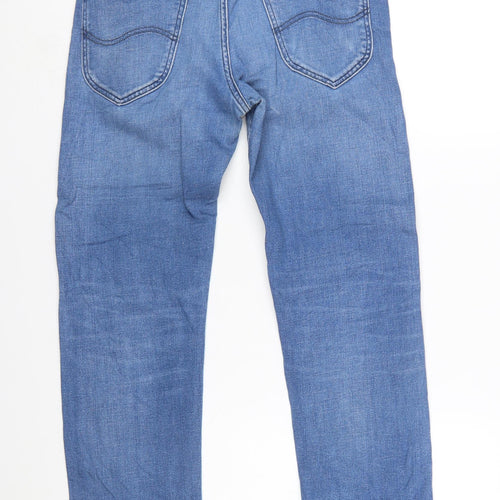 Lee Women Blue Daren Zip Fly Straight Leg Jeans Size 12 Regular
