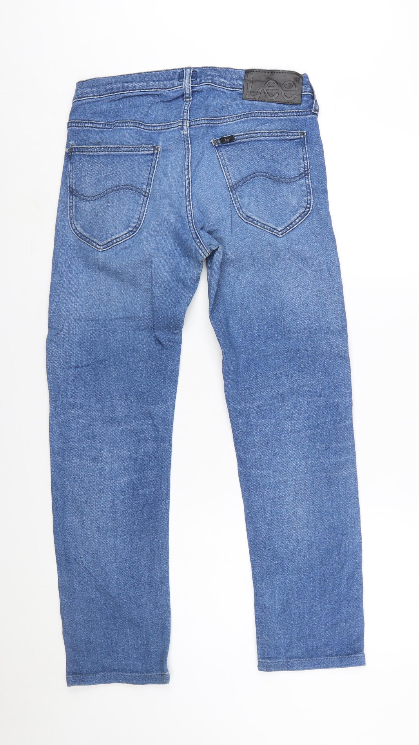 Lee Women Blue Daren Zip Fly Straight Leg Jeans Size 12 Regular