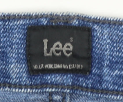 Lee Women Blue Daren Zip Fly Straight Leg Jeans Size 12 Regular