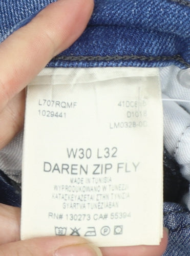 Lee Women Blue Daren Zip Fly Straight Leg Jeans Size 12 Regular