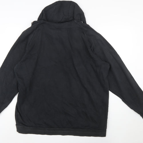 Adidas Men's Black 2XL Pullover Hoodie with Logo and Kangaroo Pocket
