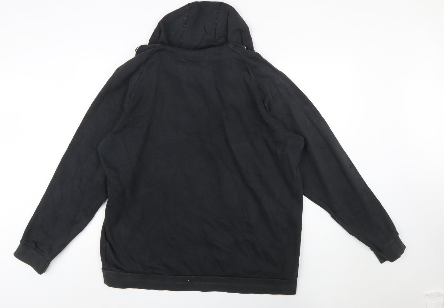 Adidas Men's Black 2XL Pullover Hoodie with Logo and Kangaroo Pocket