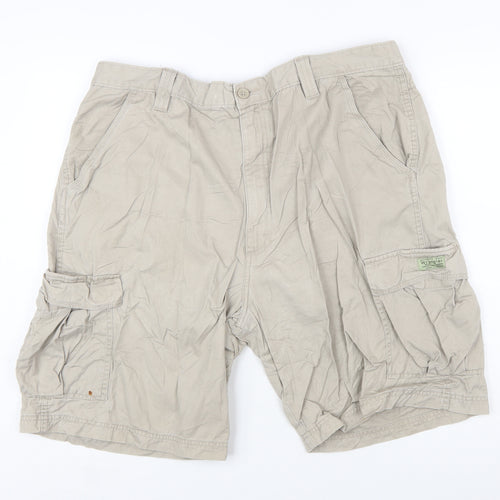 Wrangler Men's Beige Cargo Shorts Size 40 Cotton Canvas Outdoor
