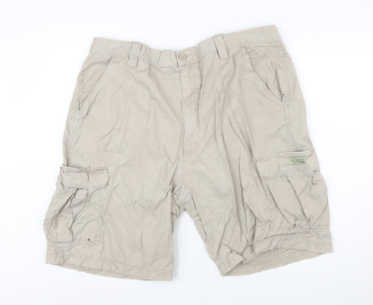 Wrangler Men's Beige Cargo Shorts Size 40 Cotton Canvas Outdoor