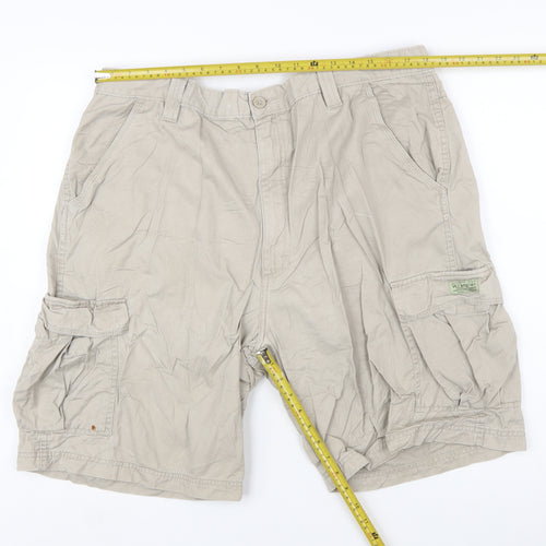 Wrangler Men's Beige Cargo Shorts Size 40 Cotton Canvas Outdoor