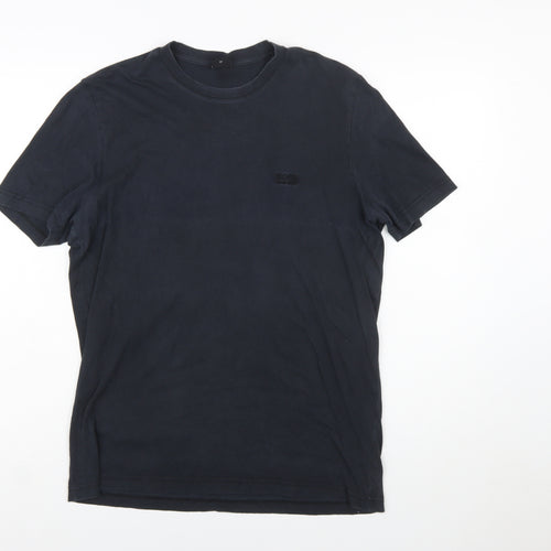 Hugo Boss Men's Black Crew Neck Cotton T-Shirt Size M
