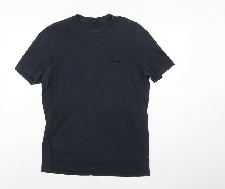Hugo Boss Men's Black Crew Neck Cotton T-Shirt Size M
