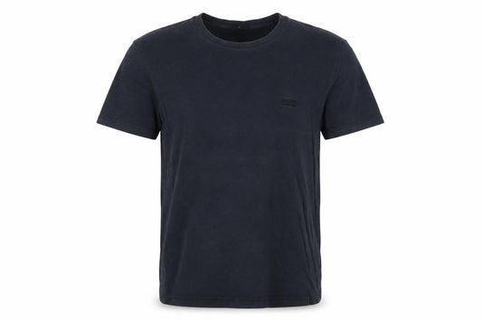 Front view of Hugo Boss Men's Black Crew Neck Cotton T-Shirt, size M