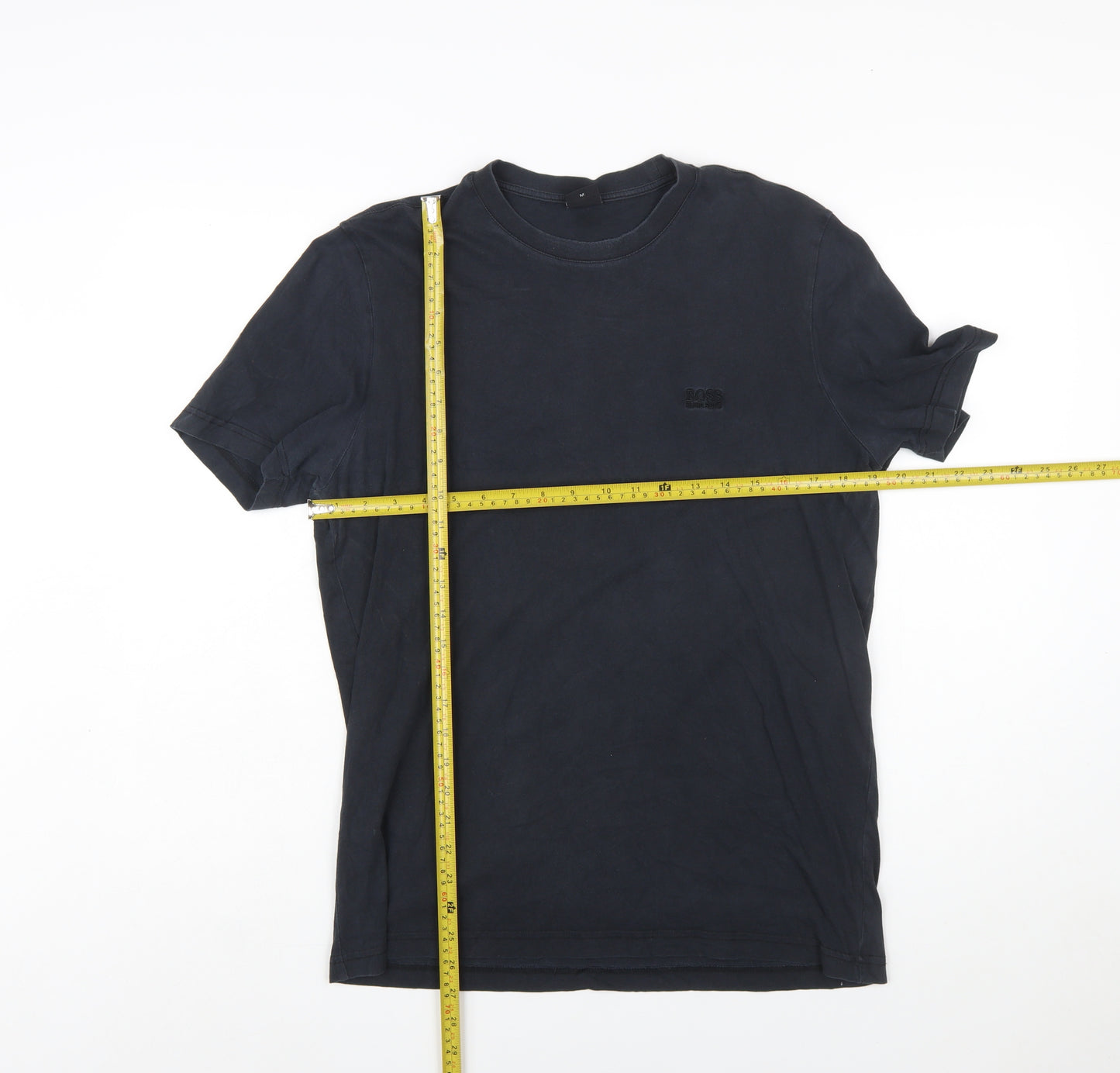 Hugo Boss Men's Black Crew Neck Cotton T-Shirt Size M
