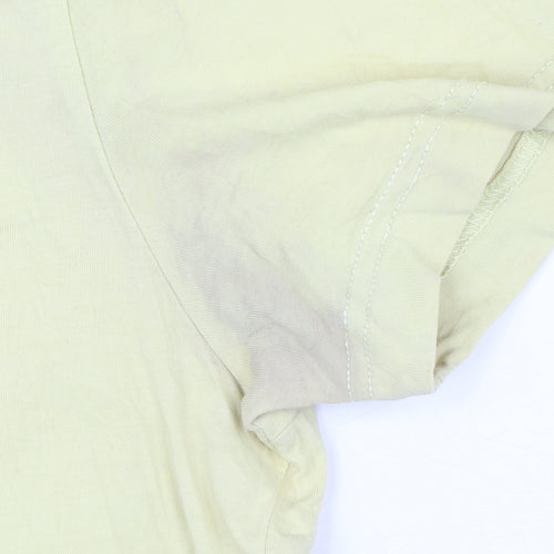 Tommy Hilfiger Men’s Beige Logo T-Shirt L Short Sleeve Cotton