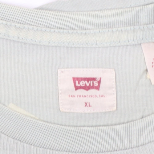 Levi's Men's Green XL Short Sleeve Crew Neck Cotton T-Shirt