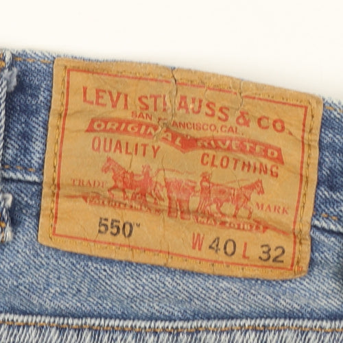 Levi's 550 Men's Blue Relaxed Fit Straight Leg Jeans W40 L32