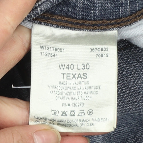 Wrangler Men's Blue Texas Straight Leg Jeans W40 L30 Regular Fit