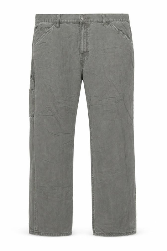 Front view of C.E. Schmidt Workwear Men's Grey 44x30 Straight Jeans Cotton Canvas