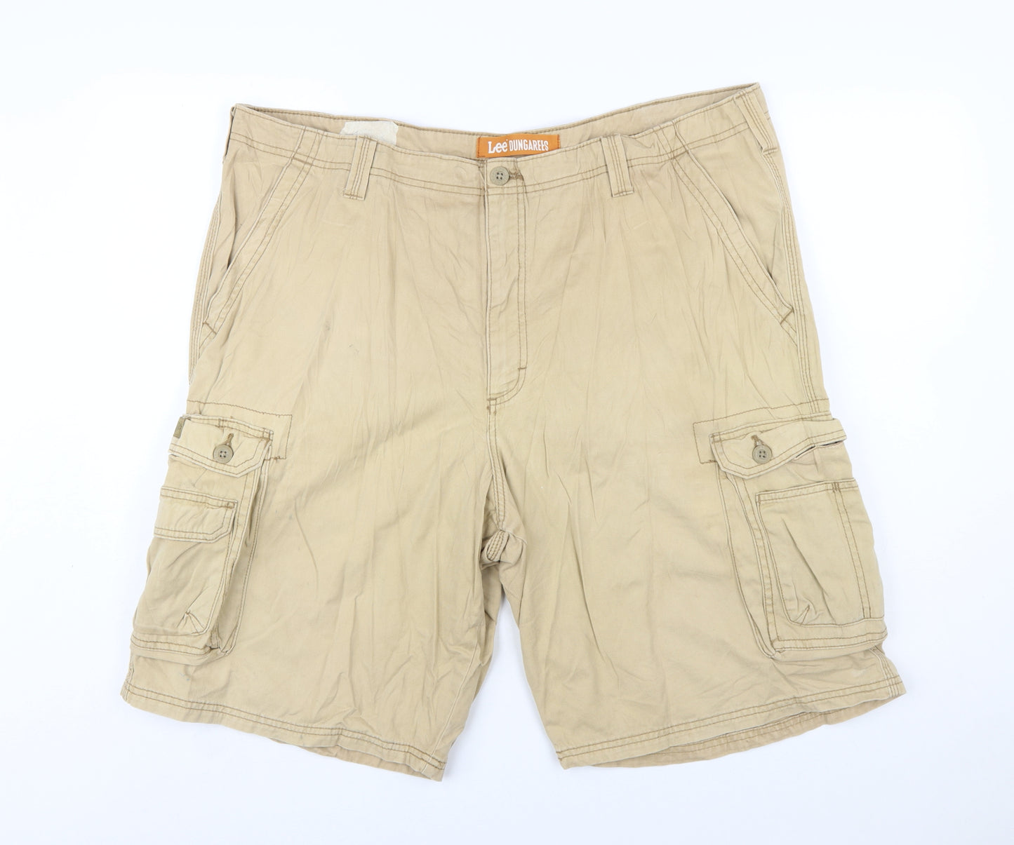 Lee Dungarees Men's Beige Cargo Shorts Size 42 Regular Fit