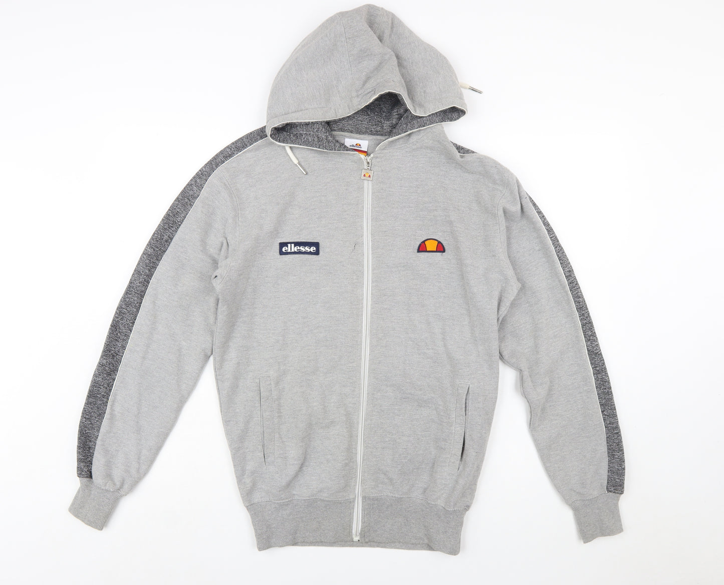 Ellesse Men's Grey XS Full Zip Hoodie with Logo Trim