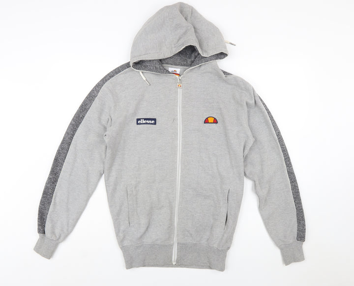 Ellesse Men's Grey XS Full Zip Hoodie with Logo Trim