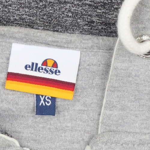 Ellesse Men's Grey XS Full Zip Hoodie with Logo Trim