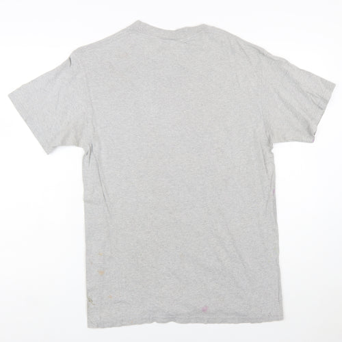 Champion Men's Grey Miami Swimming Graphic T-Shirt Medium Cotton