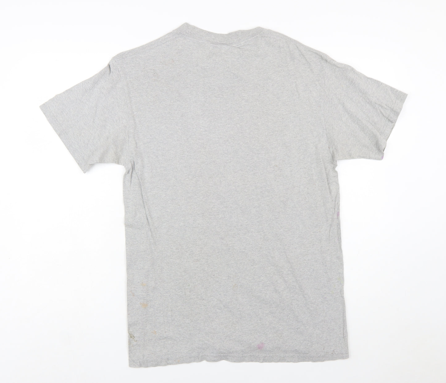 Champion Men's Grey Miami Swimming Graphic T-Shirt Medium Cotton