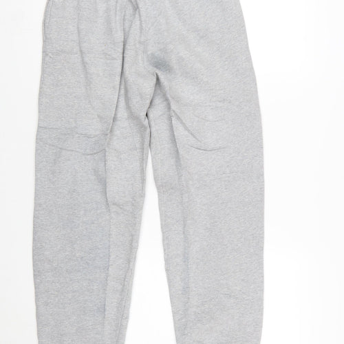 Adidas Womens Grey Jogger Sweatpants Size 8 Elastic Waist Fleece