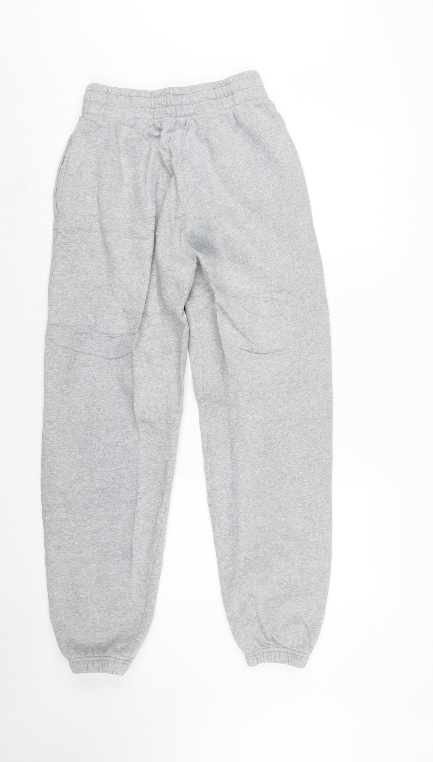 Adidas Womens Grey Jogger Sweatpants Size 8 Elastic Waist Fleece