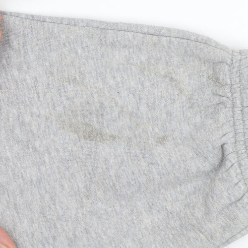 Adidas Womens Grey Jogger Sweatpants Size 8 Elastic Waist Fleece