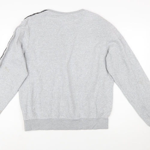 Kappa Mens Grey Logo Sweatshirt Pullover Crew Neck Size L