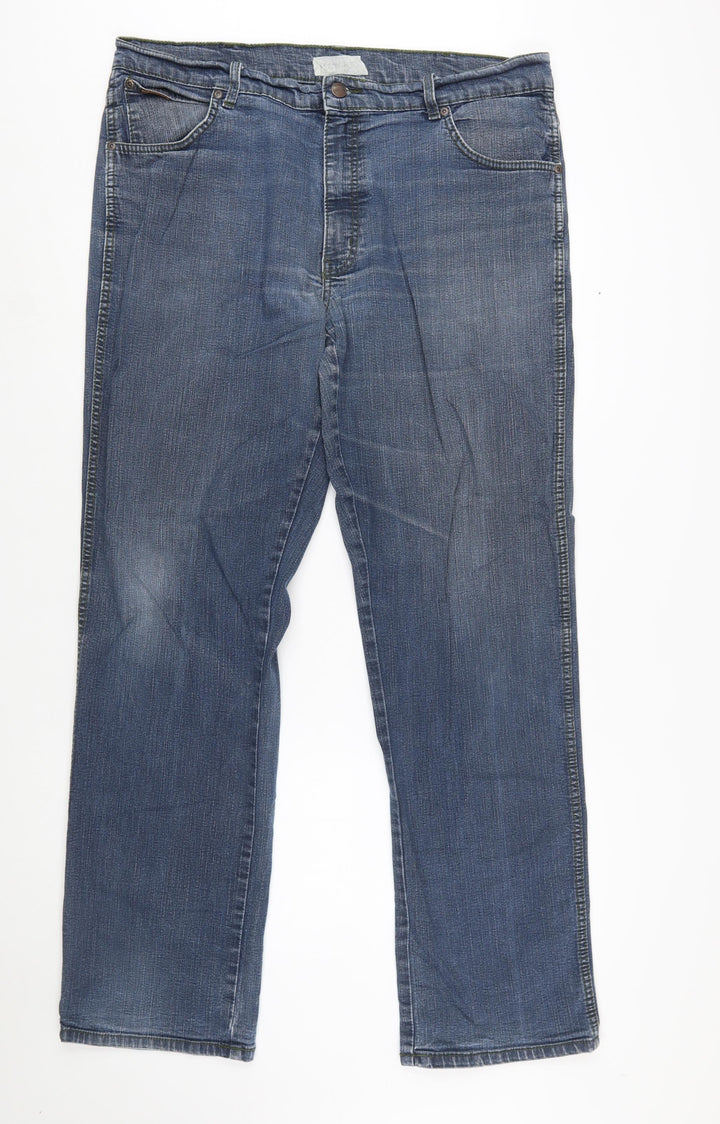 Wrangler Men's Blue Straight Leg Texas Stretch Jeans W38 L34