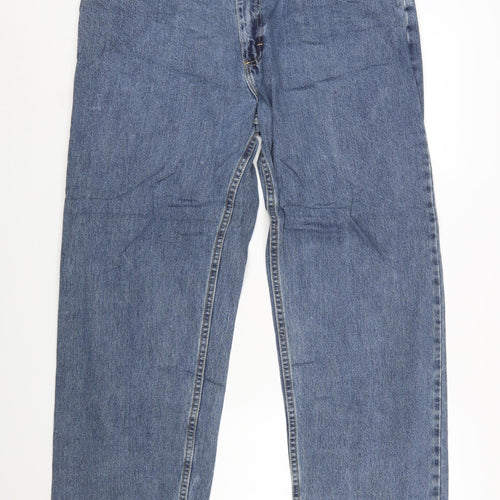 Lee Men's Blue 38x30 Straight Leg Regular Fit Denim Jeans