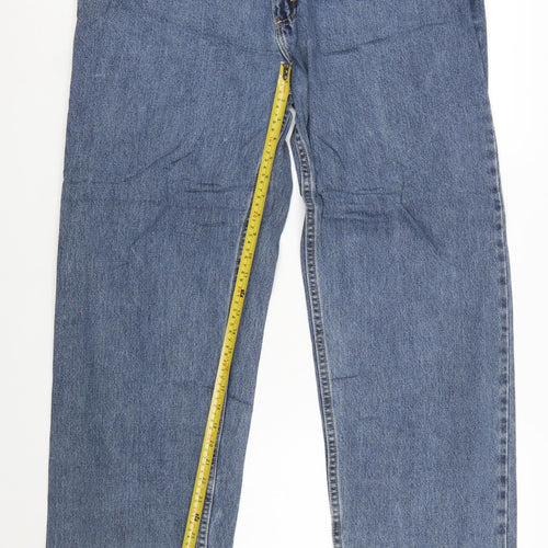 Lee Men's Blue 38x30 Straight Leg Regular Fit Denim Jeans