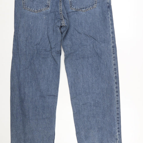 Lee Men's Blue 38x30 Straight Leg Regular Fit Denim Jeans