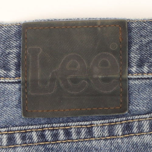 Lee Men's Blue 38x30 Straight Leg Regular Fit Denim Jeans