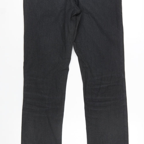 BOSS Men's Black 32R Regular Fit Cotton Blend Chino Trousers