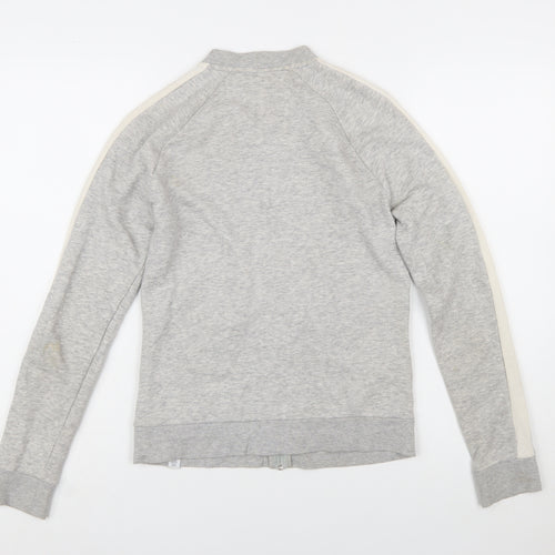 Puma Women's Grey Full Zip Hoodie Size 10 Cotton Blend Casual Sportswear