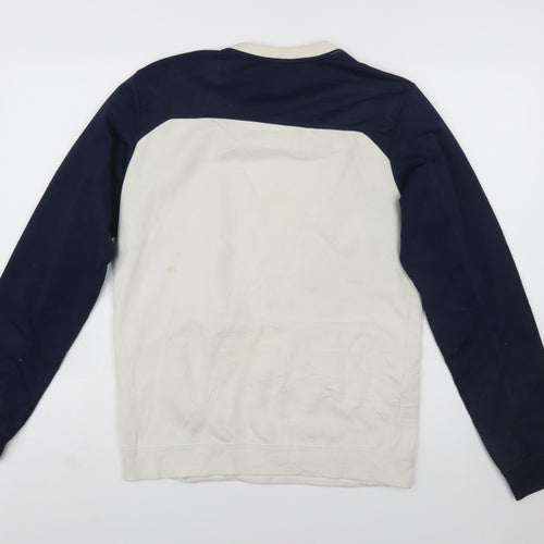 Nike Men's Beige & Navy Logo Pullover Sweatshirt Size S