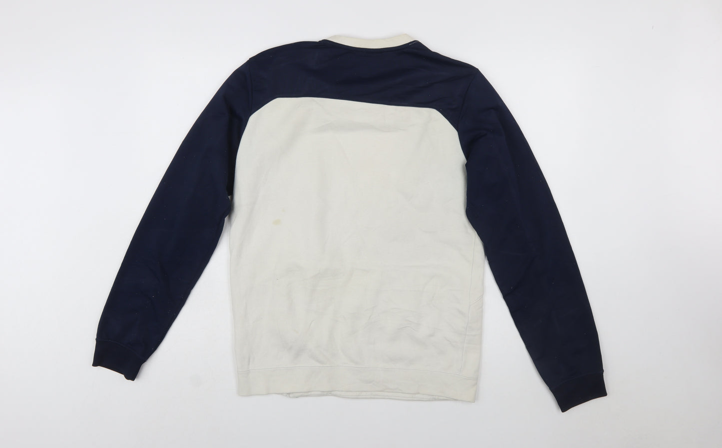 Nike Men's Beige & Navy Logo Pullover Sweatshirt Size S