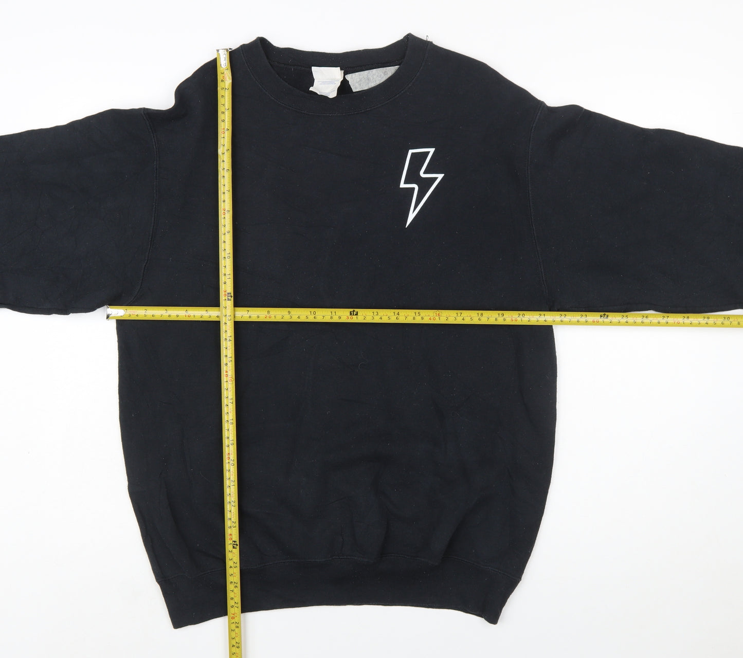 Clique Men's Black Medium Pullover Sweatshirt with Lightning Logo
