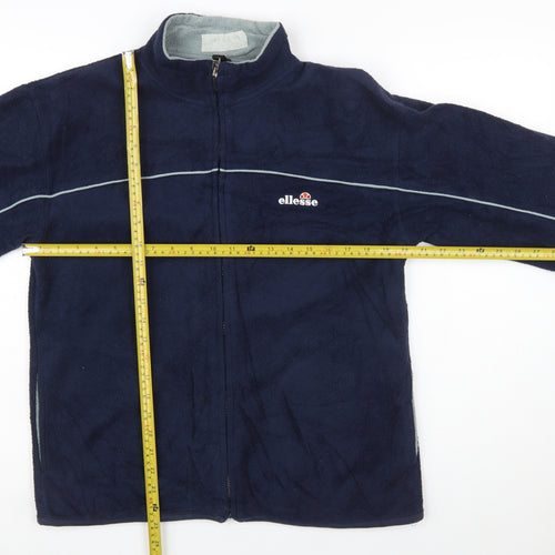 Ellesse Junior Boys Blue Fleece Zip Jacket XL 164-170cm Lightweight Activewear