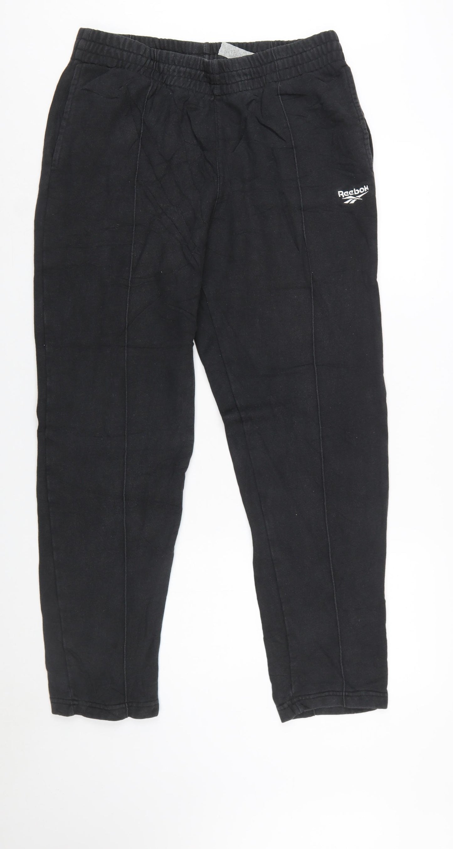 Reebok Men's Black Jogger Trousers L Regular Fit Casual Sportswear