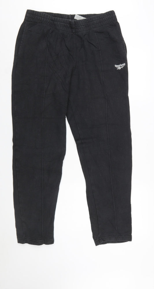Reebok Men's Black Jogger Trousers L Regular Fit Casual Sportswear