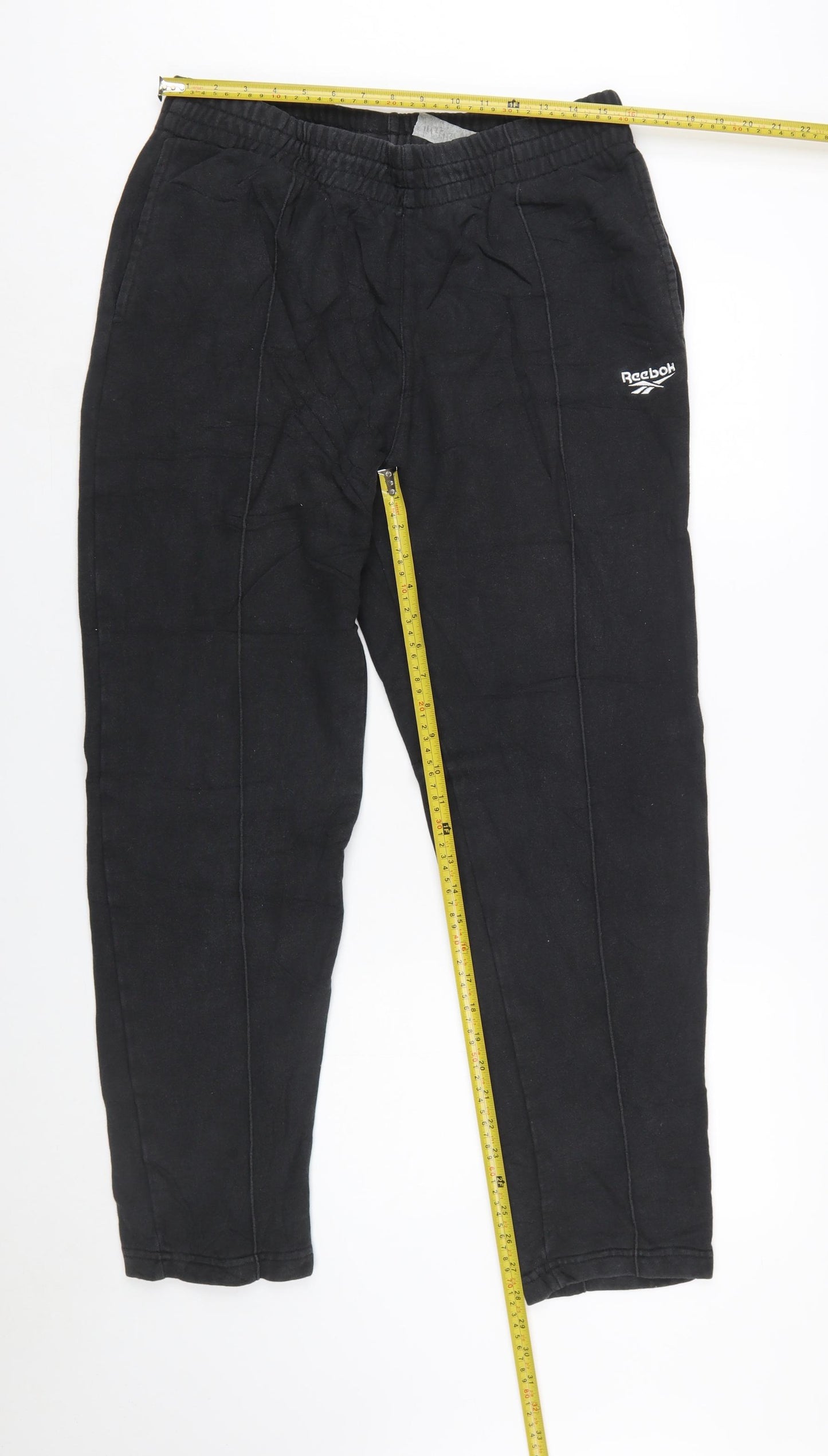 Reebok Men's Black Jogger Trousers L Regular Fit Casual Sportswear
