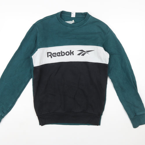 Reebok Men's Green XS Pullover Sweatshirt with Logo