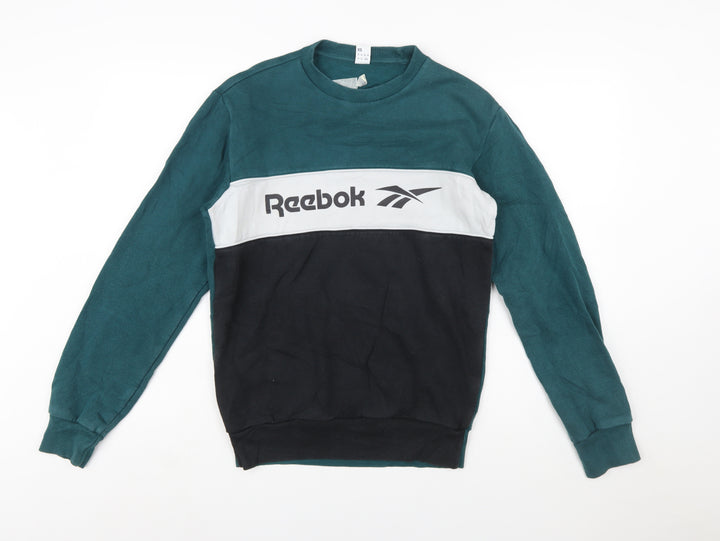 Reebok Men's Green XS Pullover Sweatshirt with Logo