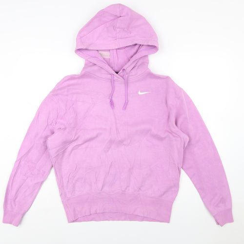 Nike Women's Pink Pullover Hoodie XS Cotton Blend Sweatshirt