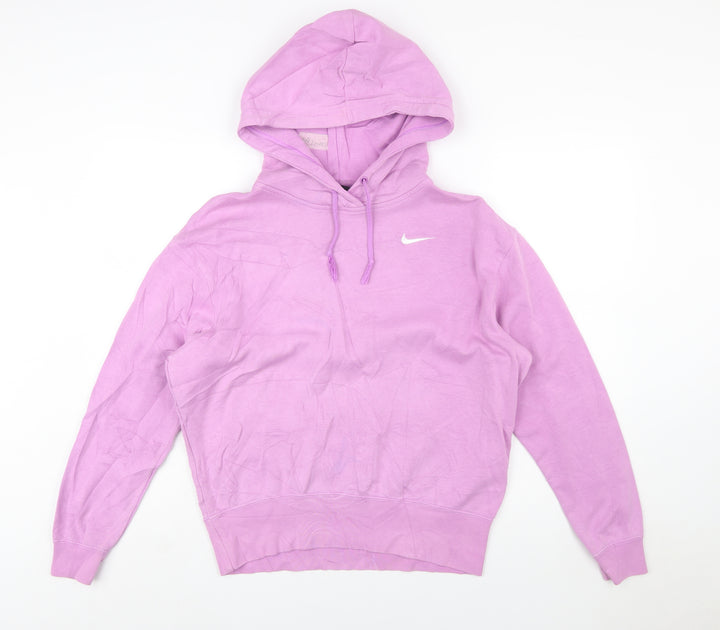 Nike Women's Pink Pullover Hoodie XS Cotton Blend Sweatshirt